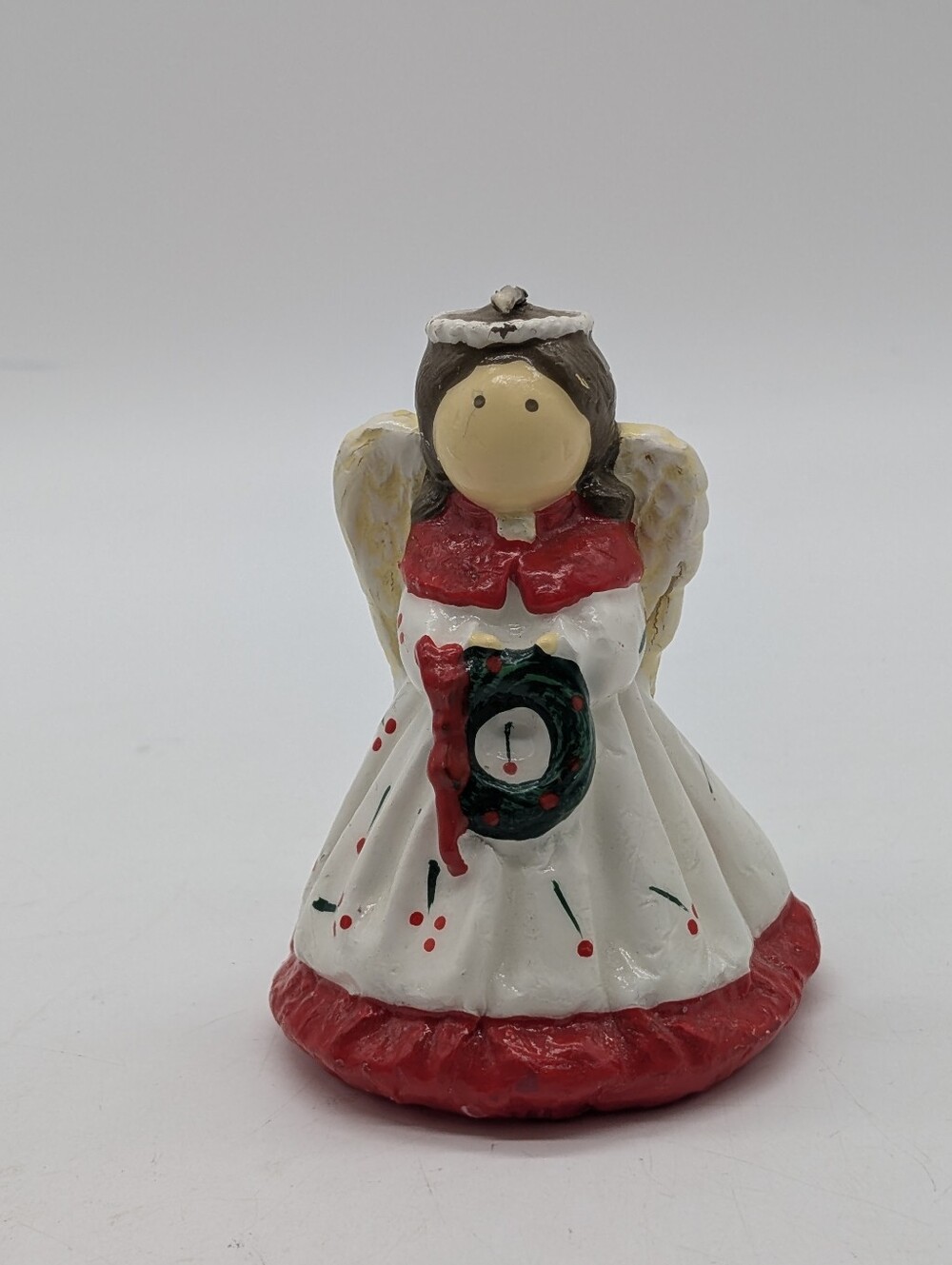 Vintage Robert Alan Christmas Angel Candle Figurine Hand Painted Holiday Decor